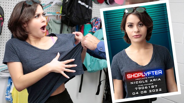 Nicole Aria fucked and creampied for shoplifting